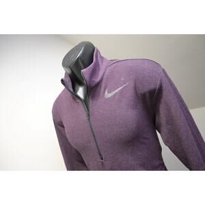Nike Athletic Jacket Dri Fit 1/4 Zip Purple Performance Athletic Mens Size Small